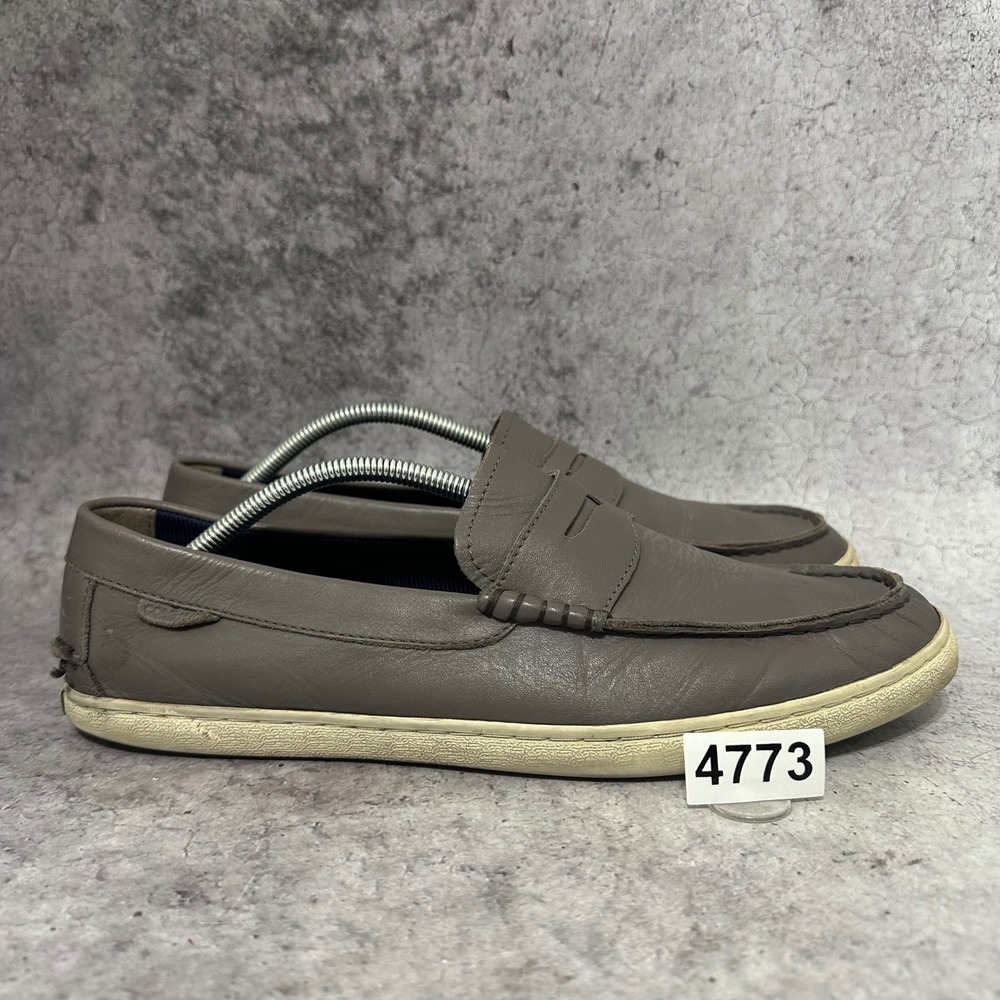 Cole Haan Nantucket Penny Loafers Mens 12 Gray C27792 Leather Casual Shoes